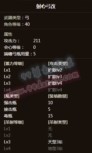 怪物猎人ol射心弓改怎么样 射心弓改值得派生吗