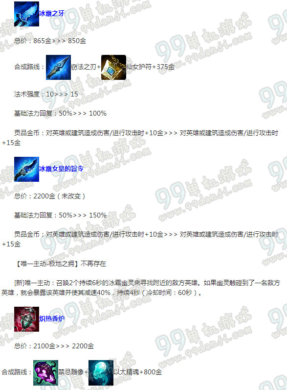 LOLS6季前赛辅助装备改动 LOLS6辅助装备改动说明