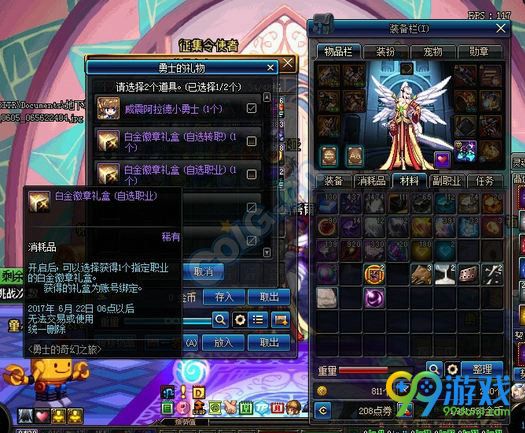 DNF勇士的礼物白金礼盒外观展示 勇士的礼物白金礼盒