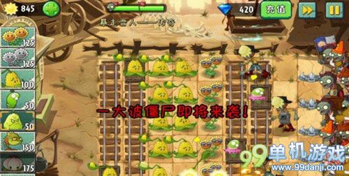 植物大战僵尸2玉米地刺过暴走雪人传奇难度攻略