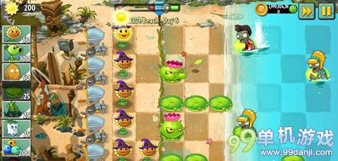 植物大战僵尸2海滩世界第6关图文过关攻略