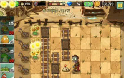 植物大战僵尸2中文版狂野西部第8关二星攻略