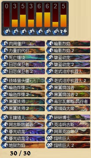 炉石传说天梯登顶的黑石山龙术士卡组分享