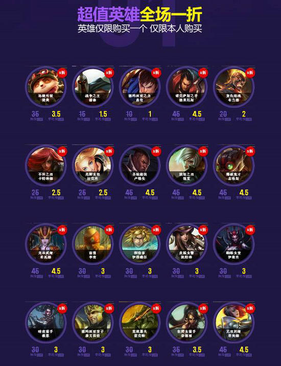 LOL2月幸运召唤师活动 一折买皮肤与英雄