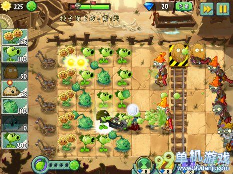 植物大战僵尸2狂野西部种子保卫战第1关图文攻略