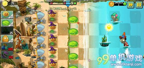 植物大战僵尸2海滩世界第14关图文过关攻略