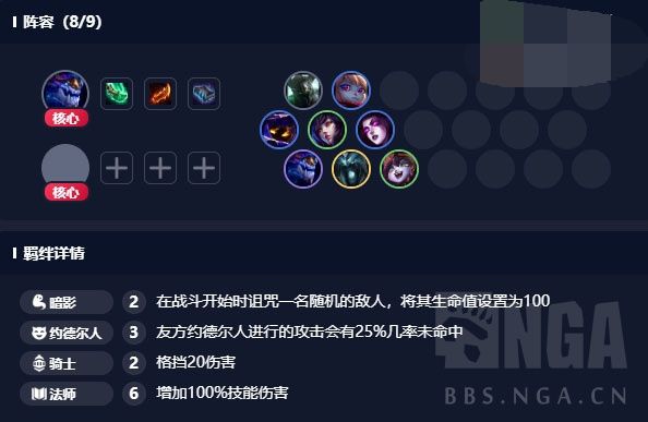 云顶之弈9.15约德尔暗骑6法师玩法攻略