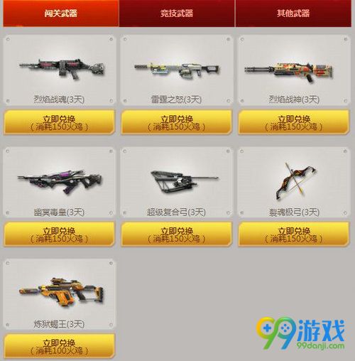 逆战感恩特辑特权商店活动网址 11.17-12.8火鸡换武器