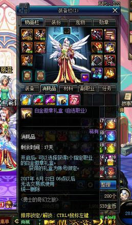 DNF勇士的礼物白金礼盒外观展示 勇士的礼物白金礼盒
