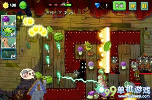 植物大战僵尸2黑暗时代剧院惊魂第3关无损通关攻略