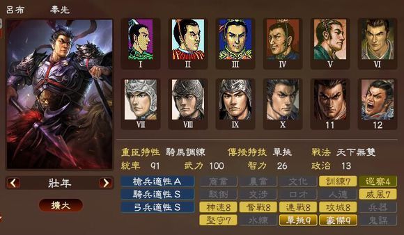 三国志13武将图鉴 三国志13武将名鉴一览