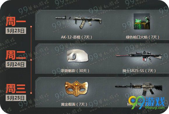 CF2016年5月周末痛快玩活动奖励 5月就要痛快玩回馈