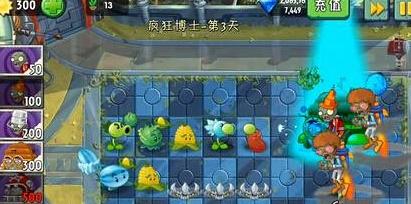植物大战僵尸2疯狂博士第3关布局图文攻略