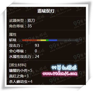 怪物猎人ol遥啸双刃怎么样 遥啸双刃属性详解