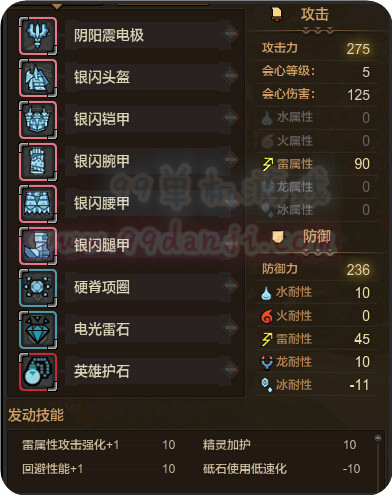 怪物猎人ol电甲虫套装属性怎么样 电甲虫套装属性一览