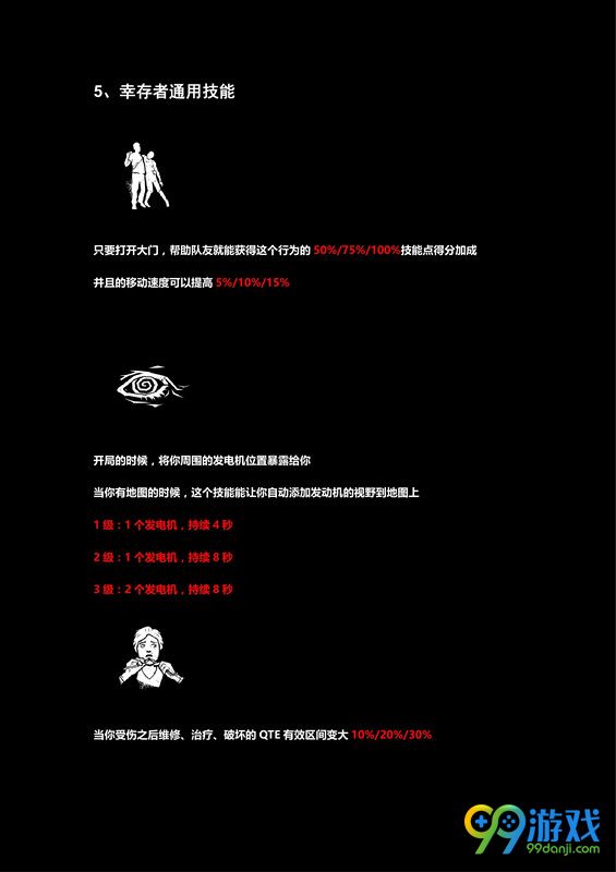 黎明杀机幸存者技能怎么用 全技能效果一览