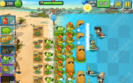 植物大战僵尸2中文版巨浪沙滩第6关攻略