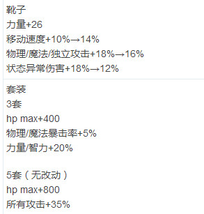 DNF90ss改版属性总汇 2018DNF90SS改版属性一览