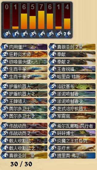 炉石传说6月赛季稳扎稳打上传说的中速圣骑士卡组分享