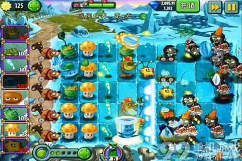 植物大战僵尸2中文版冰河世界第9天过关图文攻略 