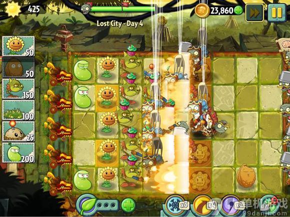 植物大战僵尸2国际版失落之城第4关图文心得攻略