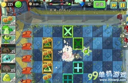 植物大战僵尸2中文版未来世界第12关无冰瓜攻略