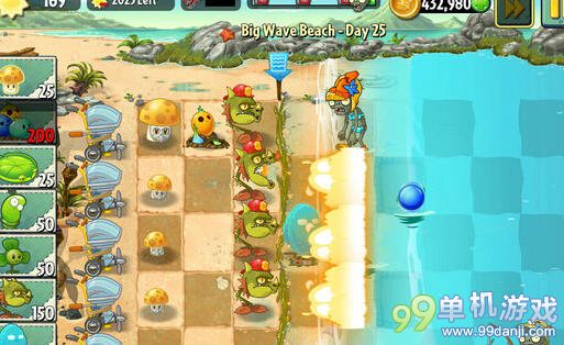 植物大战僵尸2国际版海滩世界第25关图文攻略