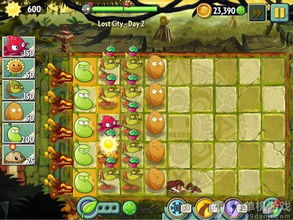 植物大战僵尸2国际版失落之城第2关图文攻略