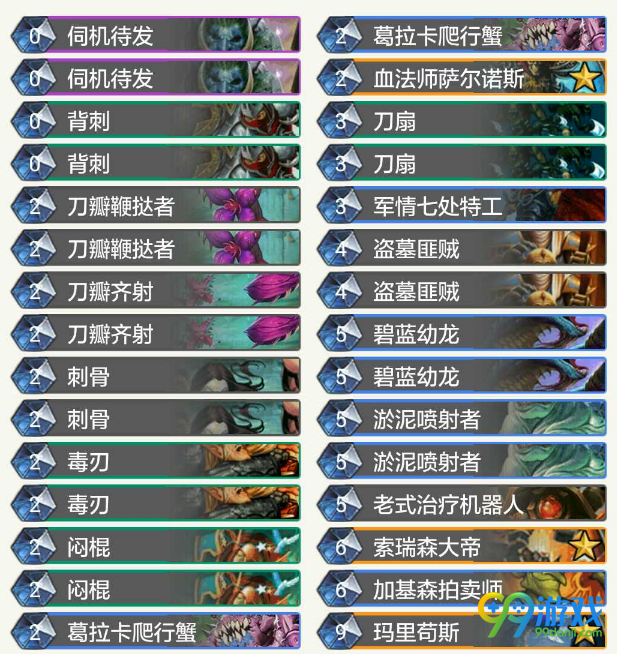 炉石传说安戈洛狂野模式蓝龙贼卡组图文详解