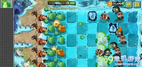 植物大战僵尸2国际版冰霜洞穴第5关图文攻略