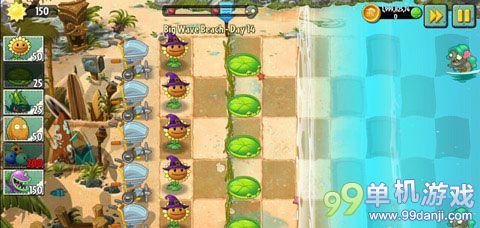 植物大战僵尸2海滩世界第14关图文过关攻略