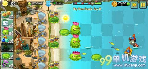 植物大战僵尸2国际版海滩世界第13关图文攻略