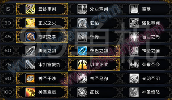 魔兽世界7.0前夕圣骑士天赋专精加点推荐 防骑/奶骑天赋