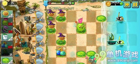 植物大战僵尸2海滩世界第7关图文过关攻略