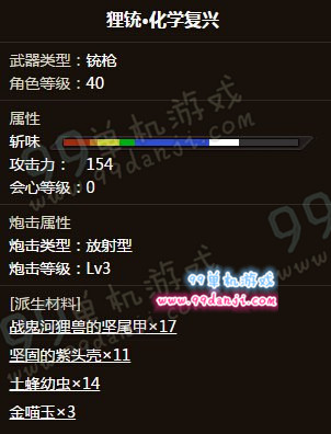 怪物猎人ol狸铳化学复兴图鉴 狸铳化学复兴外观展示