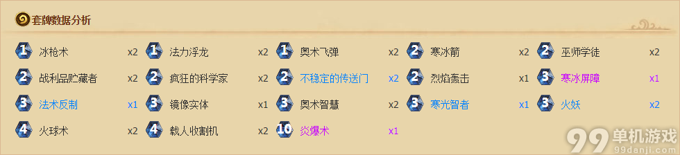 炉石传说前期完克动物园的火妖法卡组分享