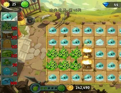 植物大战僵尸2一阶植物通关功夫世界第16关攻略