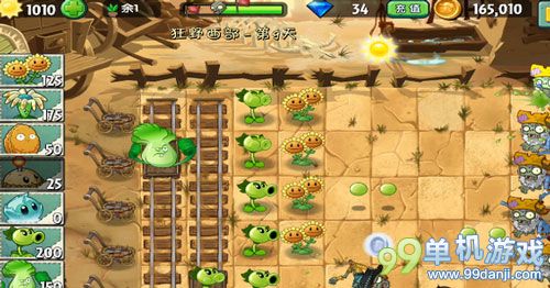 植物大战僵尸2中文版狂野西部第9关一星攻略