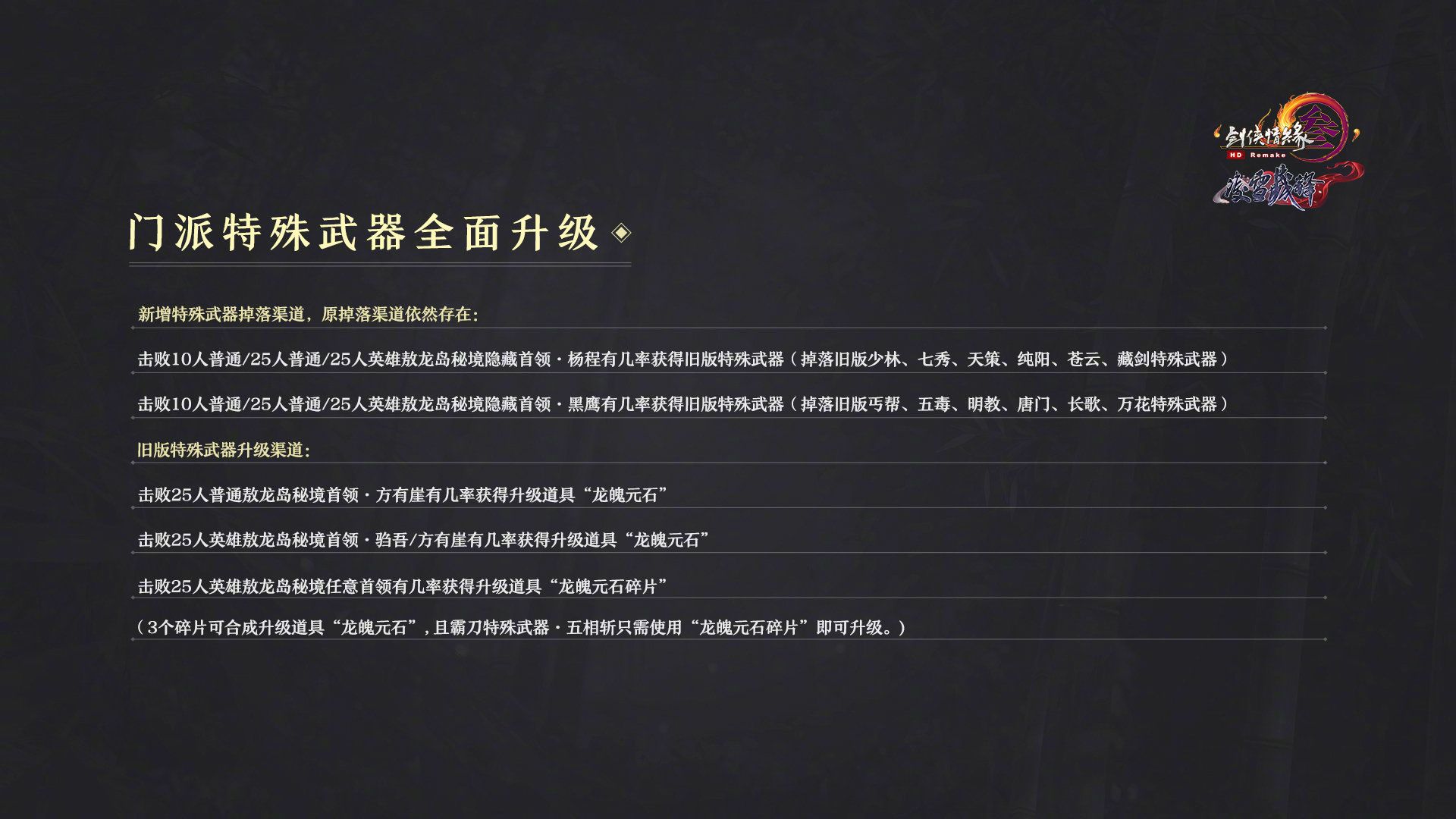剑网三特效武器如何升级 剑网三全门派特效武器一览