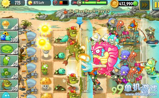 植物大战僵尸2国际版海滩世界第25关图文攻略