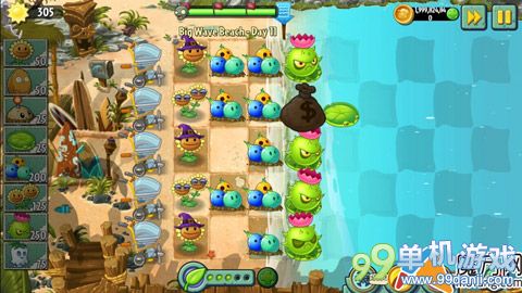 植物大战僵尸2海滩世界第11关图文过关攻略