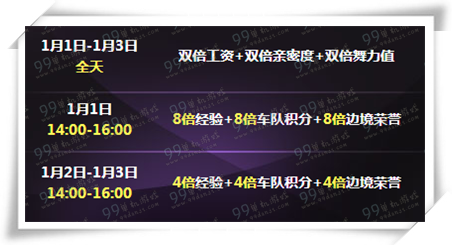 QQ飞车2016元旦活动详情 元旦三天准点在线送送送