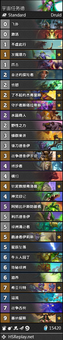 炉石传说德鲁伊奥丹姆奇兵套牌