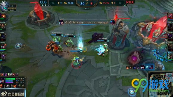 lol2016全球总决赛10月3日CLG vs ROX文字战报 1:0