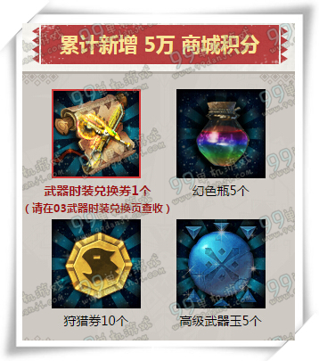 怪物猎人ol充值领豪礼积分兑大奖活动地址 送永久厨师套