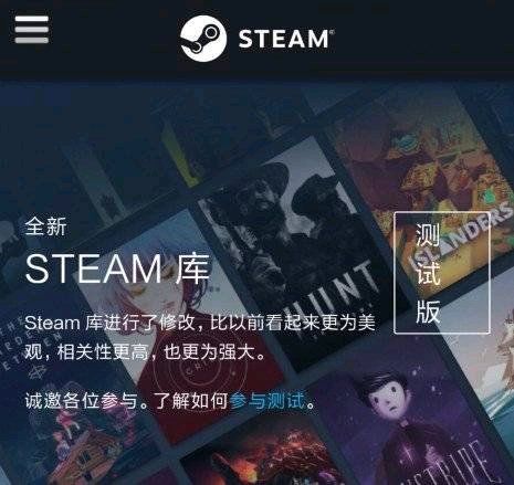 Steam全新游戏库测试参加方法