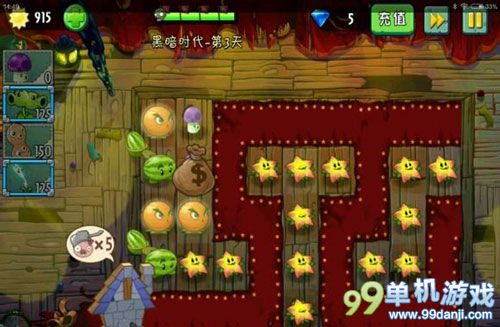 植物大战僵尸2黑暗时代剧院惊魂第3关无损通关攻略