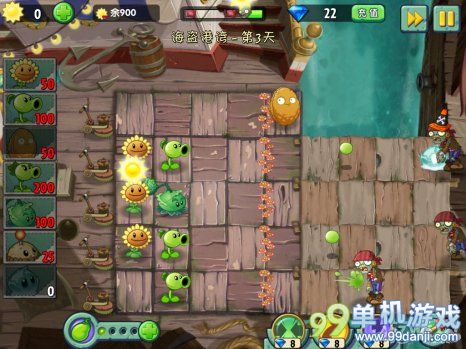 植物大战僵尸2中文版海盗港湾第3关三星攻略