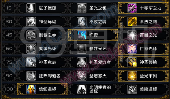 魔兽世界7.0前夕圣骑士天赋专精加点推荐 防骑/奶骑天赋