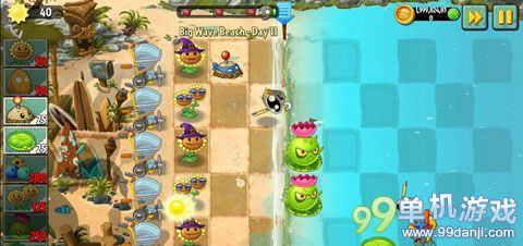 植物大战僵尸2海滩世界第11关图文过关攻略